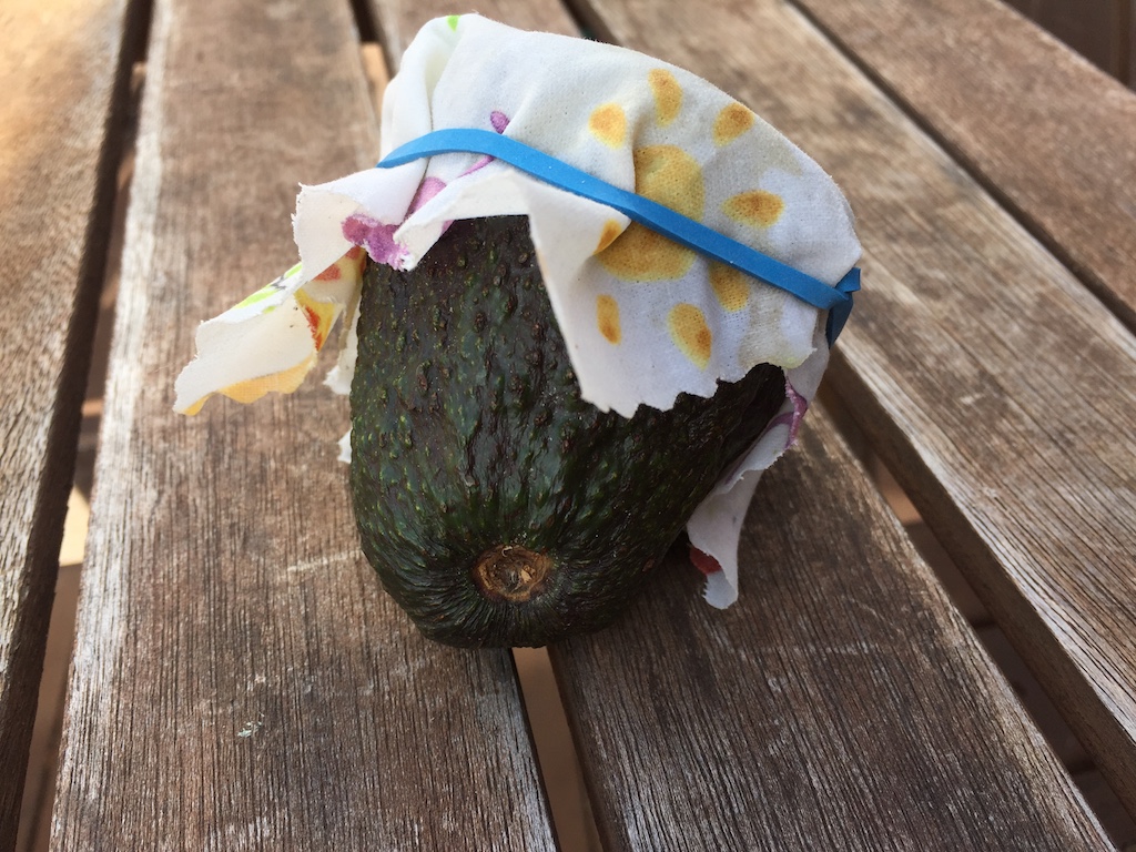 use beeswax wrap to wrap your avocado